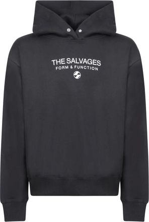 The Salvages Hoodies & sweatvesten, Heren, Zwart, L, Katoen, Zwarte Hoodie Mannen Ss 23