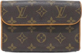 Louis Vuitton Marron Coated Canvas Fanny Pack Pochette (Pre-Owned)