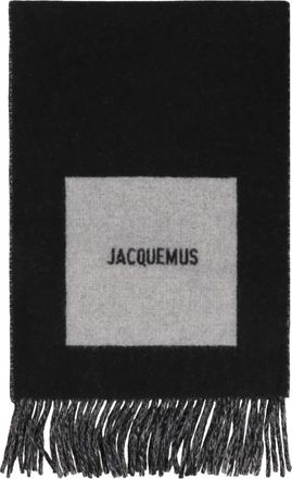 Jacquemus Rond Carr&eacute; wollen sjaal van scheerwol - Dames - Wintersjaals - Zwart - ONE Size - Wol - Accessoires