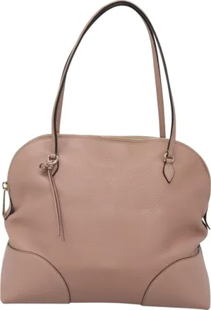Gucci Bree Pink Leather Shoulder Bag (Pre-Owned)