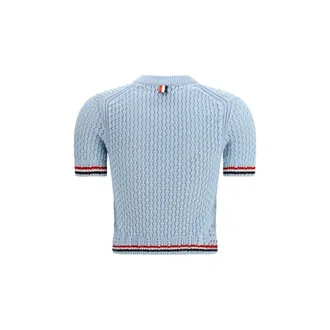 Thom Browne Womens Blue Cotton T-Shirt
