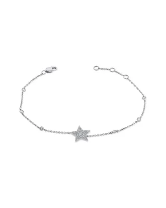 Sabrina Designs 14K 0.33 Ct. Tw. Diamond Star Station Bracelet