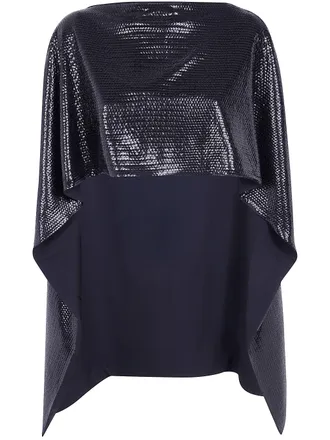 Alberta Ferretti Coat Paillettes On Jersey Cape