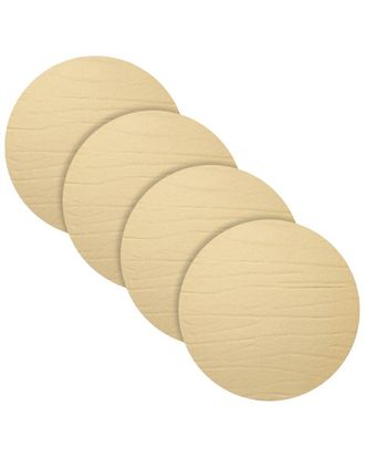 Fortessa Set Of 4 Strata Round Leather Placemats