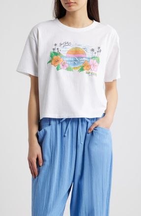 Rip Curl Sun Rays Relaxed Graphic T-Shirt in Optical White at Nordstrom, Size X-Small