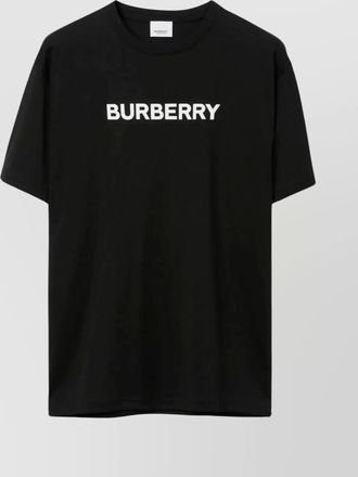 Burberry organic cotton ribbed crew-neck logo-print t-shirt