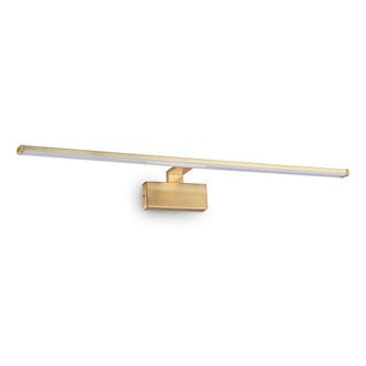 Netlighting Alma Integrated LED Picture Wall Lamp 1 Light Brass Satin 3000K in Yellow