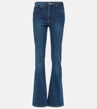 Frame Denim Braided high-rise flared jeans