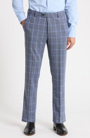Original Penguin Flat Front Dye Plaid Dress Pants in Heather Navy at Nordstrom Rack, Size 32 X 30