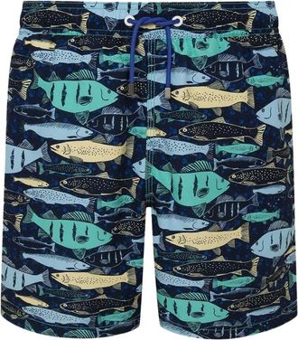 Hackett Badmode, Heren, Veelkleurig, S, Mini Fish Zwemshorts