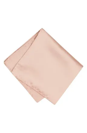 Brooklyn Brigade Mens Solid Satin Pocket Square in Pale Blush at Nordstrom