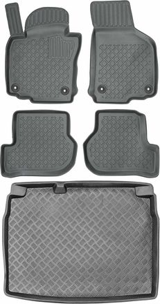 OEM Juego De Alfombrillas Para Volkswagen Golf V Hatchback De 2003 A 2009: Alfombrilla Para Coche + Alfombrilla Para Maletero