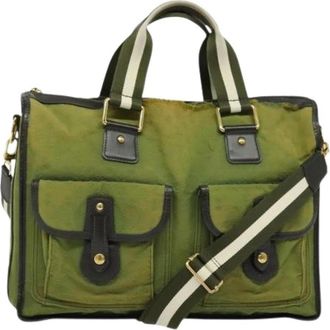 Louis Vuitton Tweedehands Canvas handtassen - Dames - Vintage Handtas - Groen - ONE Size - Vintage
