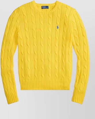 Polo Ralph Lauren cable knit slim fit cotton crewneck sweater