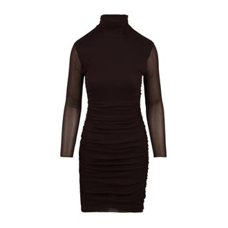 Aniye By Crush Norma Short Dress - Dames - Korte kleedjes - Bruin - XS - Polyester - Kleedjes