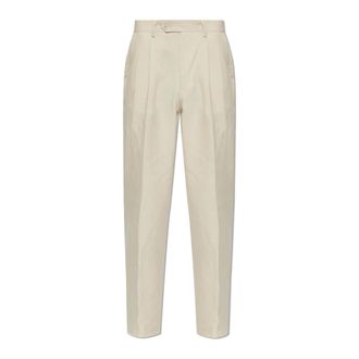 Eleventy Suit Trousers, male, Beige, Size: 2XL Tapered Leg Pants