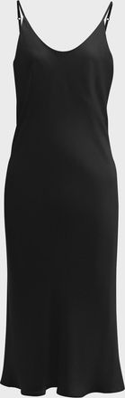 Lunya Backless Washable Silk Mini Slip Dress
