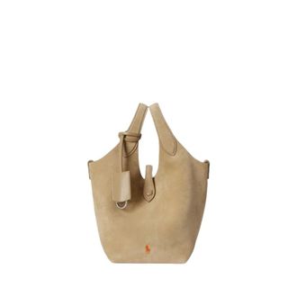 Polo Ralph Lauren Petit Sac &agrave; main - Dames - Shoppers - Beige - ONE Size - Leer - Tassen