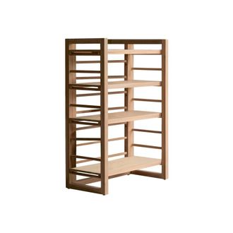 Tikamoon Biblioteca baja de teca maciza