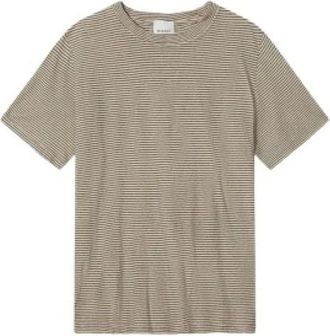 Isabel Marant Isabel Marant, T-Shirts, male, Multicolor, Size: XL Striped Short-Sleeve Cotton and Linen T-Shirt