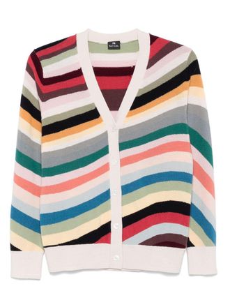 Paul Smith Striped Wool Cardigan-Donna