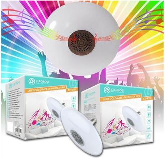 Trade Shop Trade Shop Traesio - Trade Shop - Lampadina Musicale Luci Colorate Lampada Di Musica E27 Ufo Bluetooth 5.0 Tx-9711
