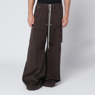 Rick Owens Dark powder grey nylon Double Cargo Jumbo Belas trousers