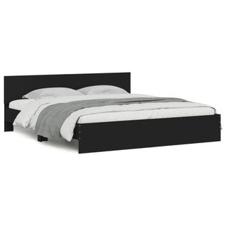 Berkfield Home Bed Frame without Mattress Black 180x200 cm Super King