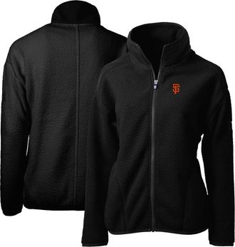 Cutter & Buck Womens Cutter & Buck Black San Francisco Giants Cascade Eco Sherpa Fleece Full-Zip Jacket at Nordstrom, Size X-Small