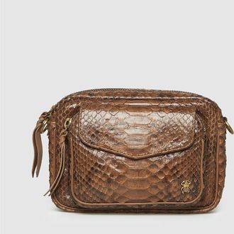 CLARIS VIROT Sac Baby Charly Python Moka