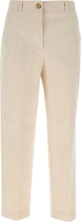 HUGO BOSS Katoenen Broek - Dames - Chinos - Beige - XL - Katoen - Broeken