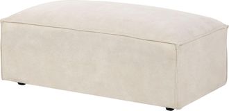 Beliani Beliani - Poggiapiedi Ottomano Moderno Seduta Poggiapiedi In Velluto Beige Hellnar