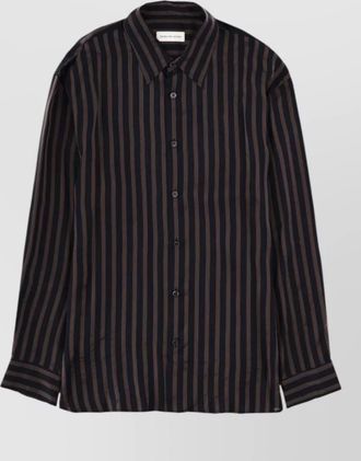 Dries Van Noten croom shirt long sleeves striped cuffs