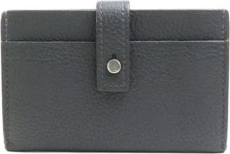Saint Laurent Tweedehands leren portemonnees - Dames - Vintage Accessoires - Grijs - ONE Size - Leer - Vintage