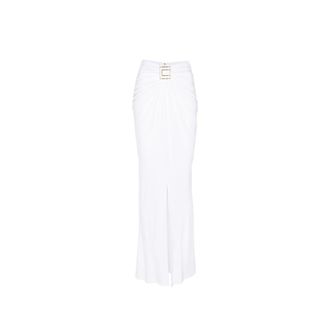 Elisabetta Franchi Logo-plaque Ruched Maxi Skirt
