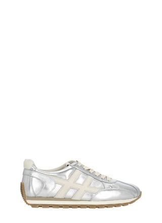 Hogan Silver H701 Suede Sneakers