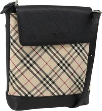 Burberry Pre-owned Cross Body Bags, female, Beige, Size: ONE SIZE Pre-owned Vintage Canvas Shoulder Bag