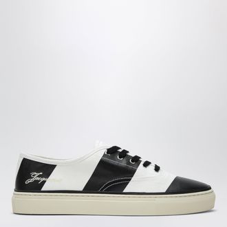 Jacquemus Les Fefe white/black canvas sneakers