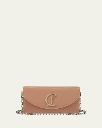 Christian Louboutin Loubi54 Flap Patent Leather Clutch Bag