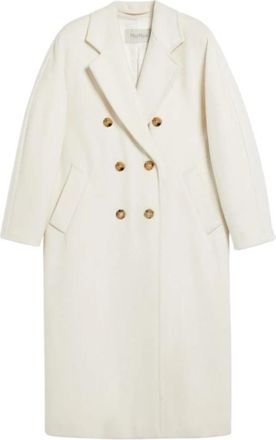 Max Mara Double-Breasted Coats - Dames - Mantel - Wit - 3XS - Jassen