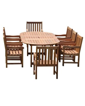 Amazonia Teak Milano 9Pc Patio Dining Set