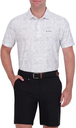 Ben Sherman Collage Print Stretch Tech Polo in Light Grey at Nordstrom Rack, Size X-Large