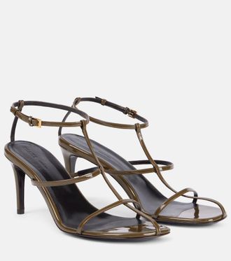Khaite Cage 75 patent leather sandals