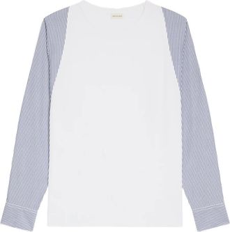 Dries Van Noten T-shirt con maniche a contrasto - Bianco