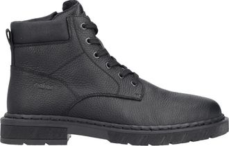 Rieker Lace-up Enkellaarsjes - Heren - Veterlaarzen - Zwart - 41 EU - Wol - Schoenen