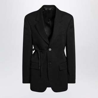 Balenciaga Black Jacket With Side Tie
