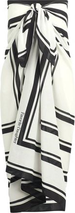 Favorite Daughter Womens Geo Print Pareo Wrap In Black/white