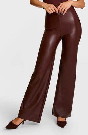 Commando Wide Leg Faux Leather Pants in Oxblood at Nordstrom, Size X-Small