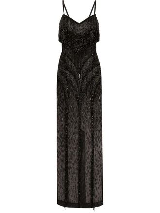 Dolce & Gabbana fringed gown - Black