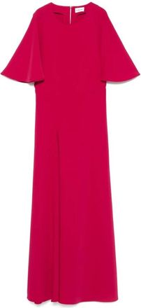P.A.R.O.S.H. Framboosroze Flutter Mouw Jurk - Dames - Maxi kleedjes - Roze - M - Kleedjes